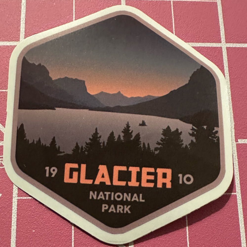 💜13/$13 +Bundle Sticker Sale | Travel Glacier National Park Waterproof Sticker